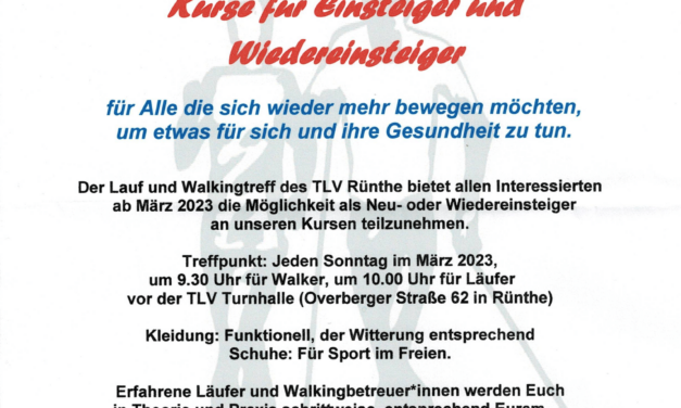 Kurse für Neu- und Wiedereinsteiger – Laufen / Walker