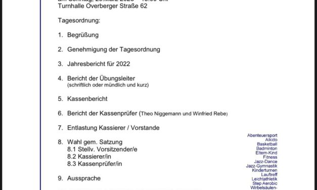 Jahreshauptversammlung 2023